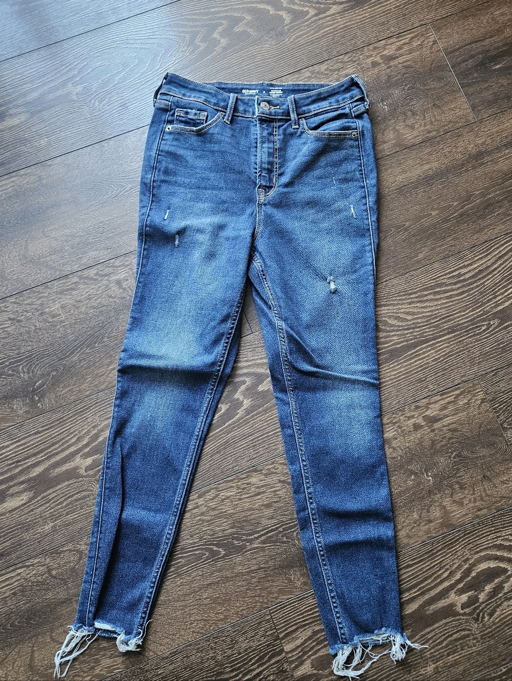 Old Navy Extra High Rise Dark Wash Skinny Jeans